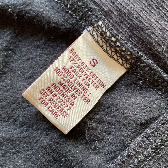 Black Snap Up Hoody with Sherpa Lined Hood EUC - Picture 6 of 6